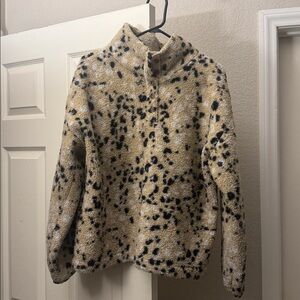 LOFT Tan and Black Teddy Jacket